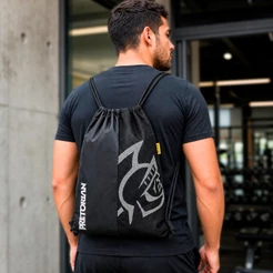 Seanite Bolsa Sacola de Ginástica Masculina Pretorian Preta