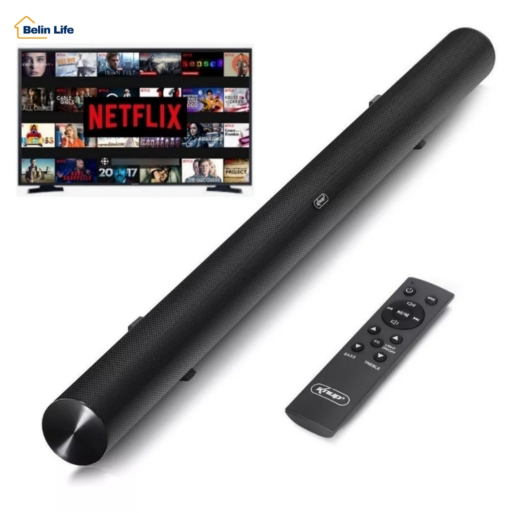 Soundbar Caixa de Som para TV Bluetooth 60W RMS Entradas HDMI Óptico RCA P2 Long