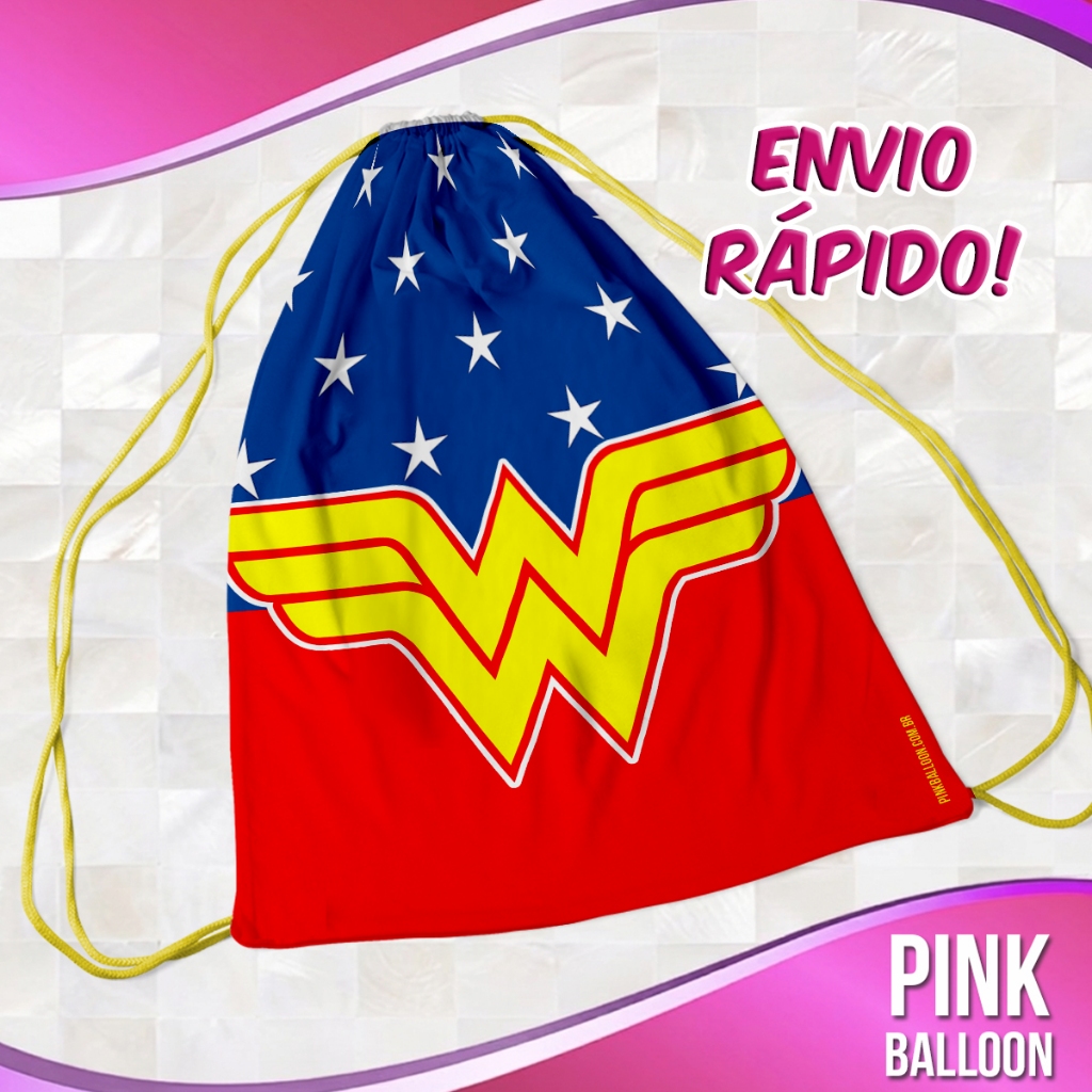 MOCHILINHA MULHER MARAVILHA 1 (ENVIO RÁPIDO) - SACOLINHA LEMBRANCINHA NÃO PERSONALIZADA