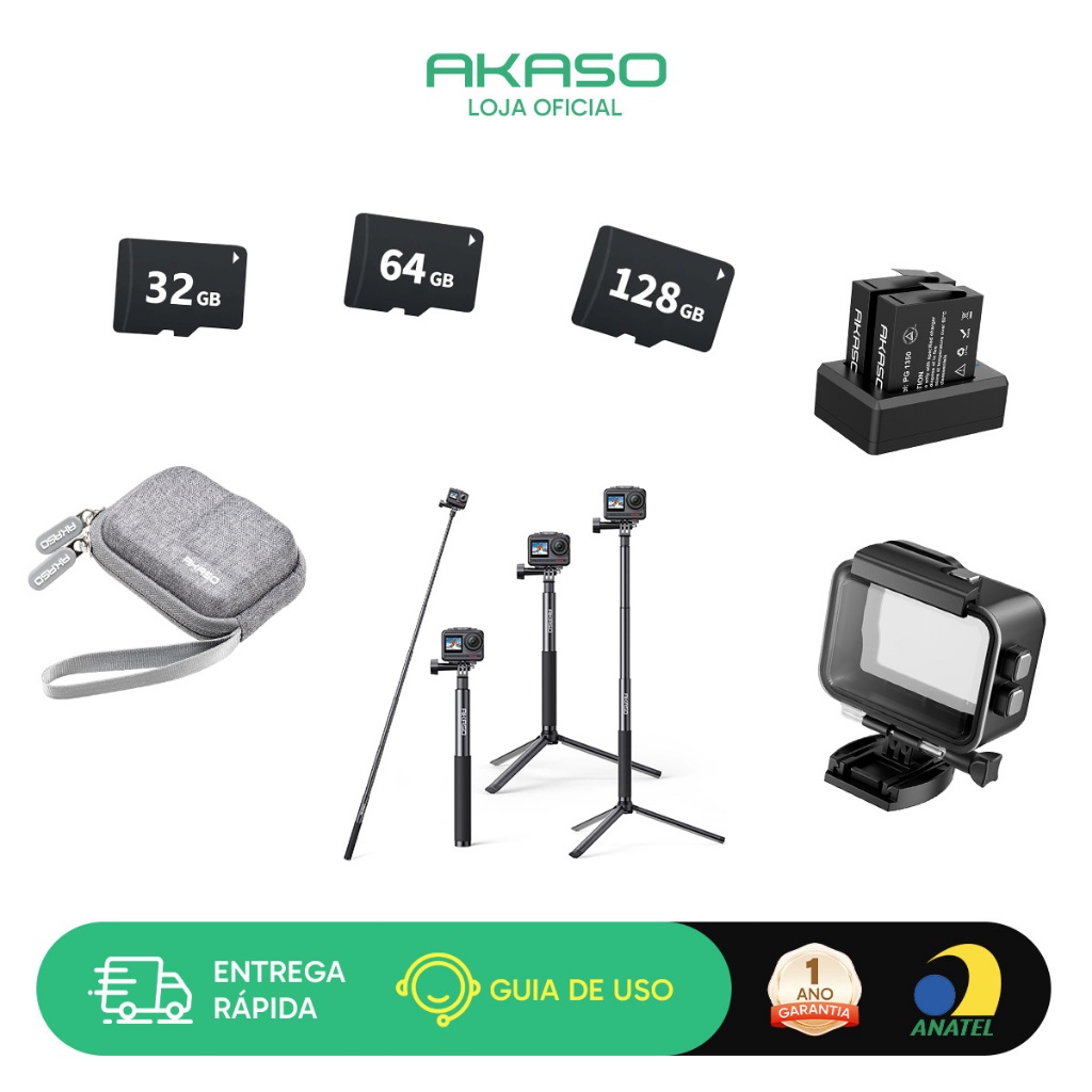 Acessórios Compatíveis Com a Câmera de Ação AKASO Brave 7