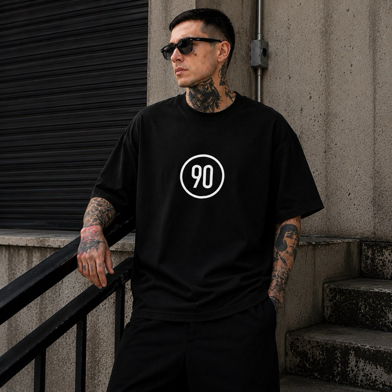 Camiseta OVERSIZED Masculina futebol 90 TOTAL Streetwear algodão