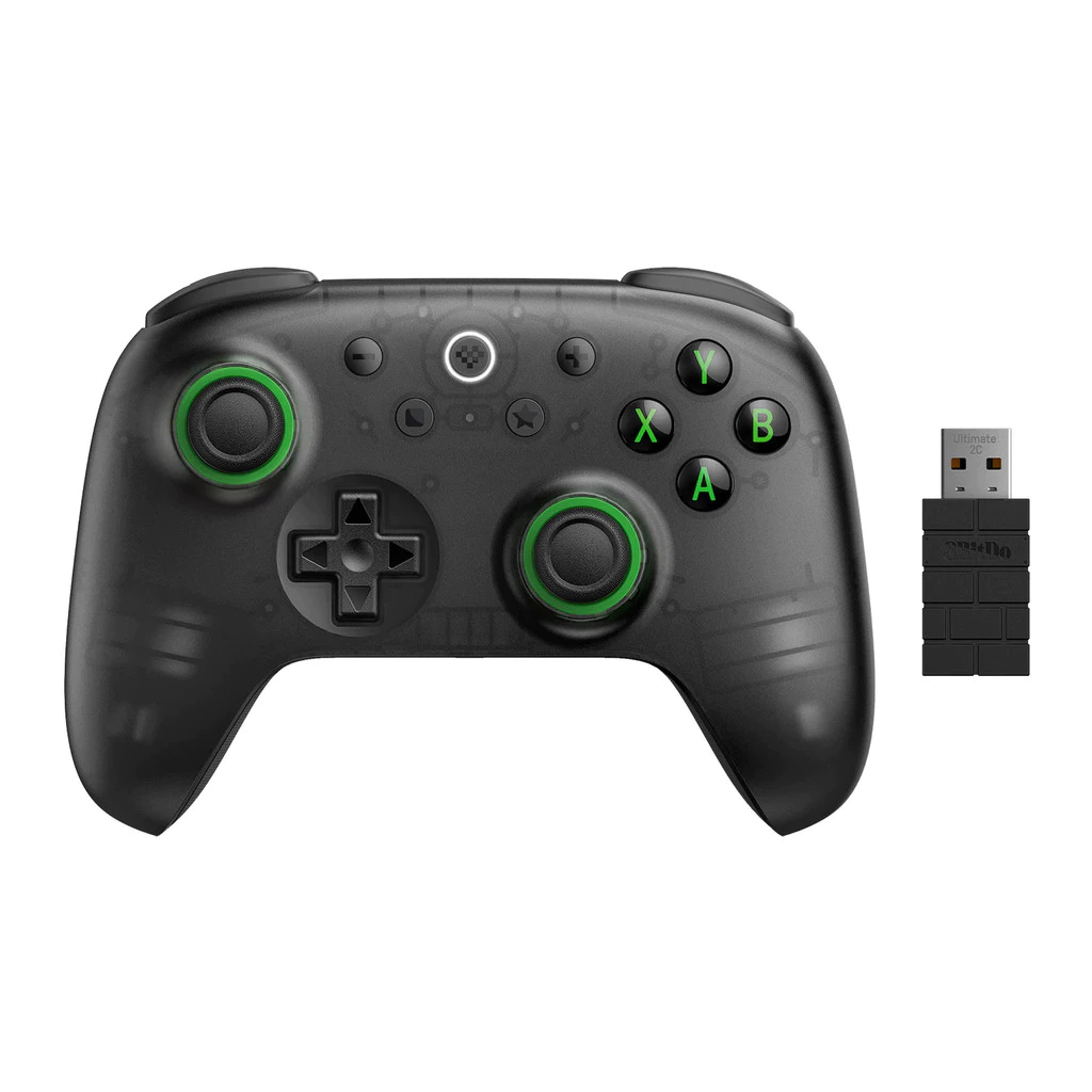 Controle 8BitDo Sem Fio Ultimate 2C Hall Effect Black Gamepad Joystick PC , Windows 10 , 11 , Steam Deck , Raspberry