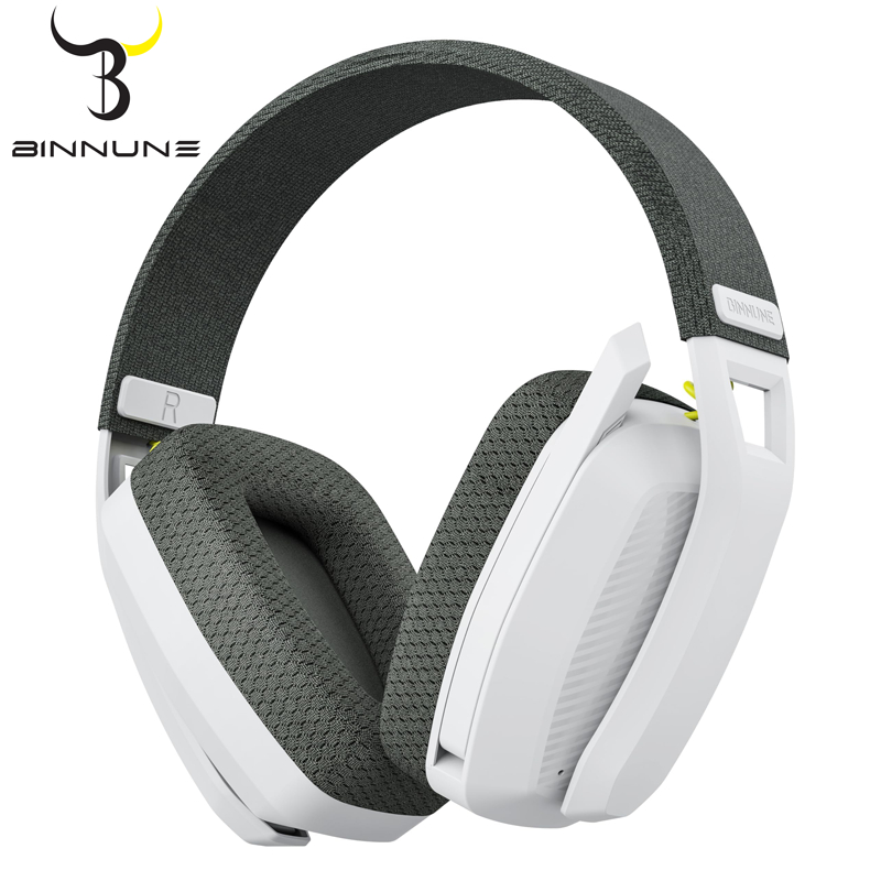 BINNUNE BW06 fones de ouvido bluetooth gamer Bluetooth 2.4G PS5 PC Microfone Retrátil Profissional