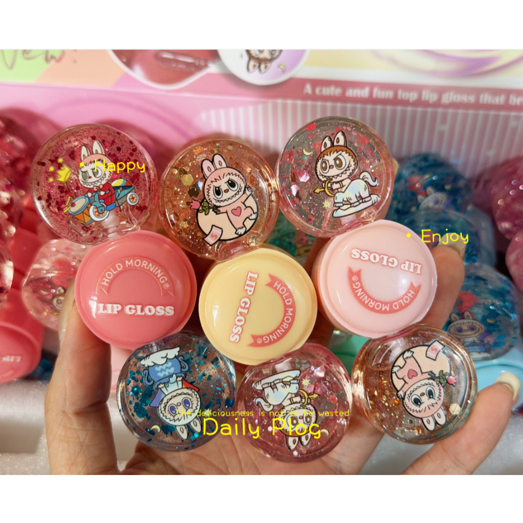 Kit 3 ou 6 Gloss  Fofo Spinner Brilho Labial que Muda de Cor Hidratante com Glitter