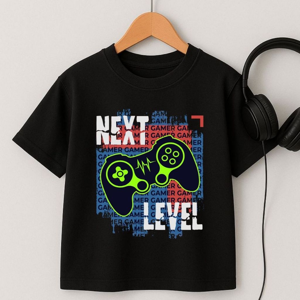 Camiseta Manga Curta Oversized 100% Algodão Blusa Masculina 4 ao 16 Infantil Estampa Games Promoção Lançamento Juvenil