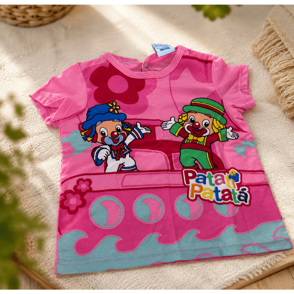 Camiseta Infantil Menina Menino Diversas Estampas Várias Cores e Tamanhos Manga Longa Curta Algodão Premium Patati Patat