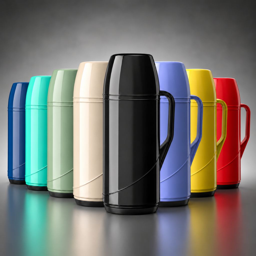 Garrafa Térmica Café Chá Leite Unitermi de Mesa 1 Litro Roma Inox Conserva Quente Frio Jarra termica Preta Servir
