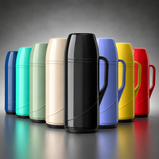 Garrafa Térmica Café Chá Leite Unitermi de Mesa 1 Litro Roma Inox Conserva Quente Frio Jarra termica Preta Servir