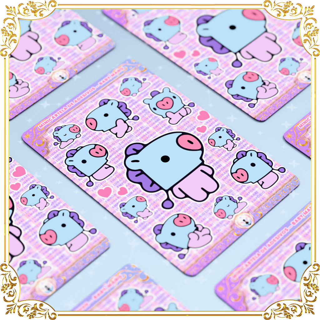 Mini Cartela de Adesivos Baby Mang ✨ – KPOP Fofo Idol Coreano Kawaii Colecionável Decoração Toploader