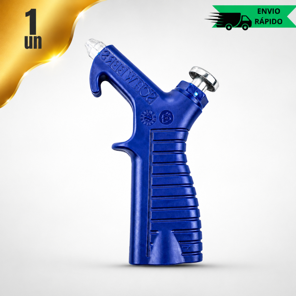 Pistola De Ar Comprimido Soprador Com Botão Para Compressor Rosca 1/4 - Limpeza