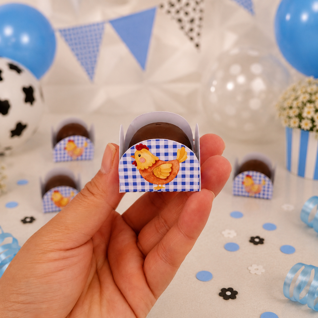 FORMINHA DE DOCES FAZENDINHA MENINO PERSONALIZADA/FAZENDINHA MENINO AZUL/LEMBRANCINHAS DE FESTA/ANIVERSÁRIO/FAZENDINHA