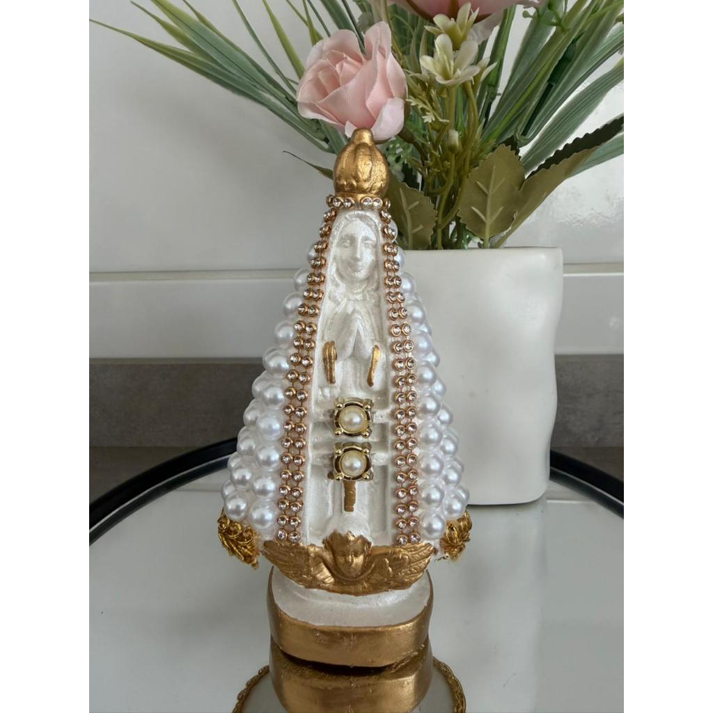 Imagem de Nossa Senhora Aparecida Perolada 14cm