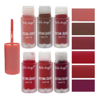 Batom Líquido Matte Box B Cores Fortes 4ml - Belle Angel