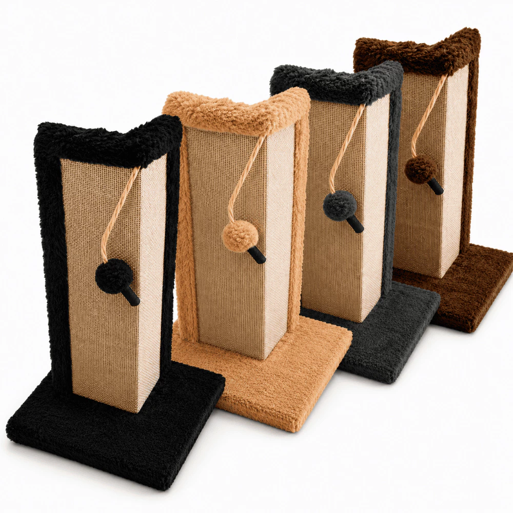 Arranhador Para Gato Canto De Sofá E Camas Super Luxo Com Base Externa 53cm Premium