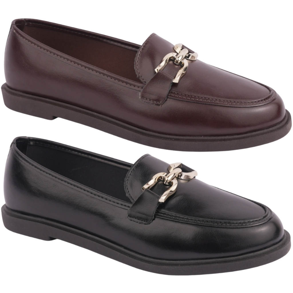 Kit 2 Pares Mocassim Feminino Original Casual Social Bico Redondo Confortável