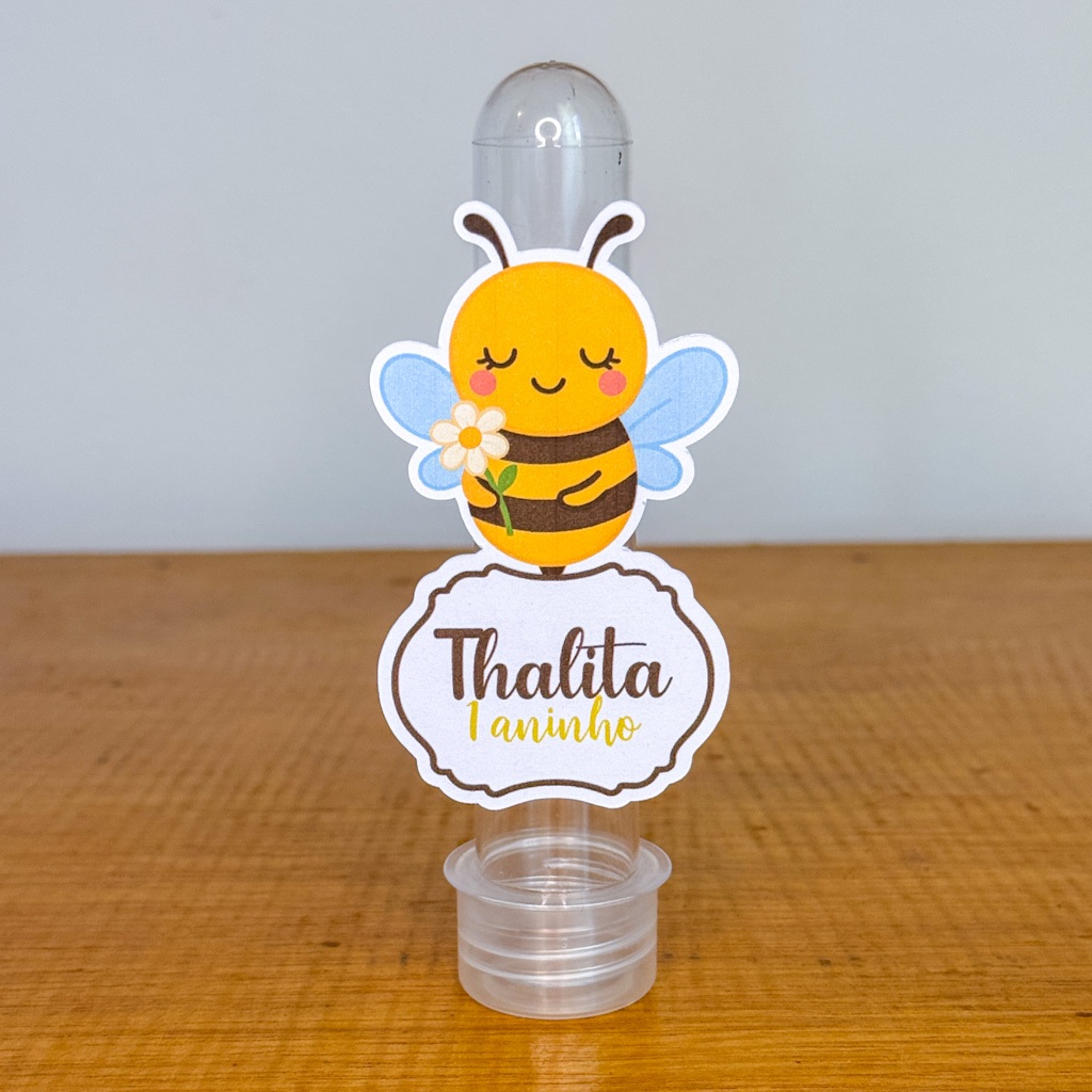 Apliques para Tubete ABELHINHA MENINA - Festa Infantil - Lembrancinhas Personalizadas
