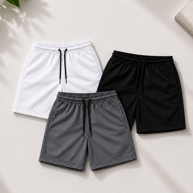 Kit 3 Shorts Praia Masculino Bermuda Tactel Verão Academia