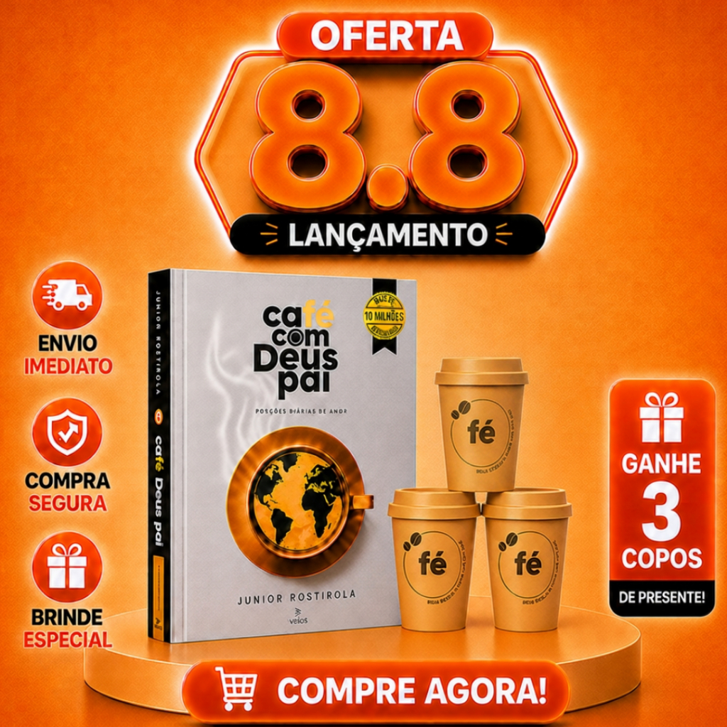 Café com Deus Pai 2026 + 3 copos