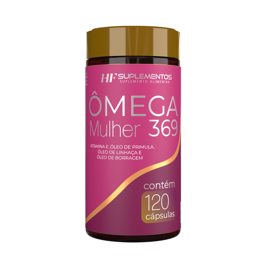 Omega 3 1000mg HF Suplementos 120 Caps Óleo de Peixe Puro EPA DHA Concentrado Coração e Saúde Vida
