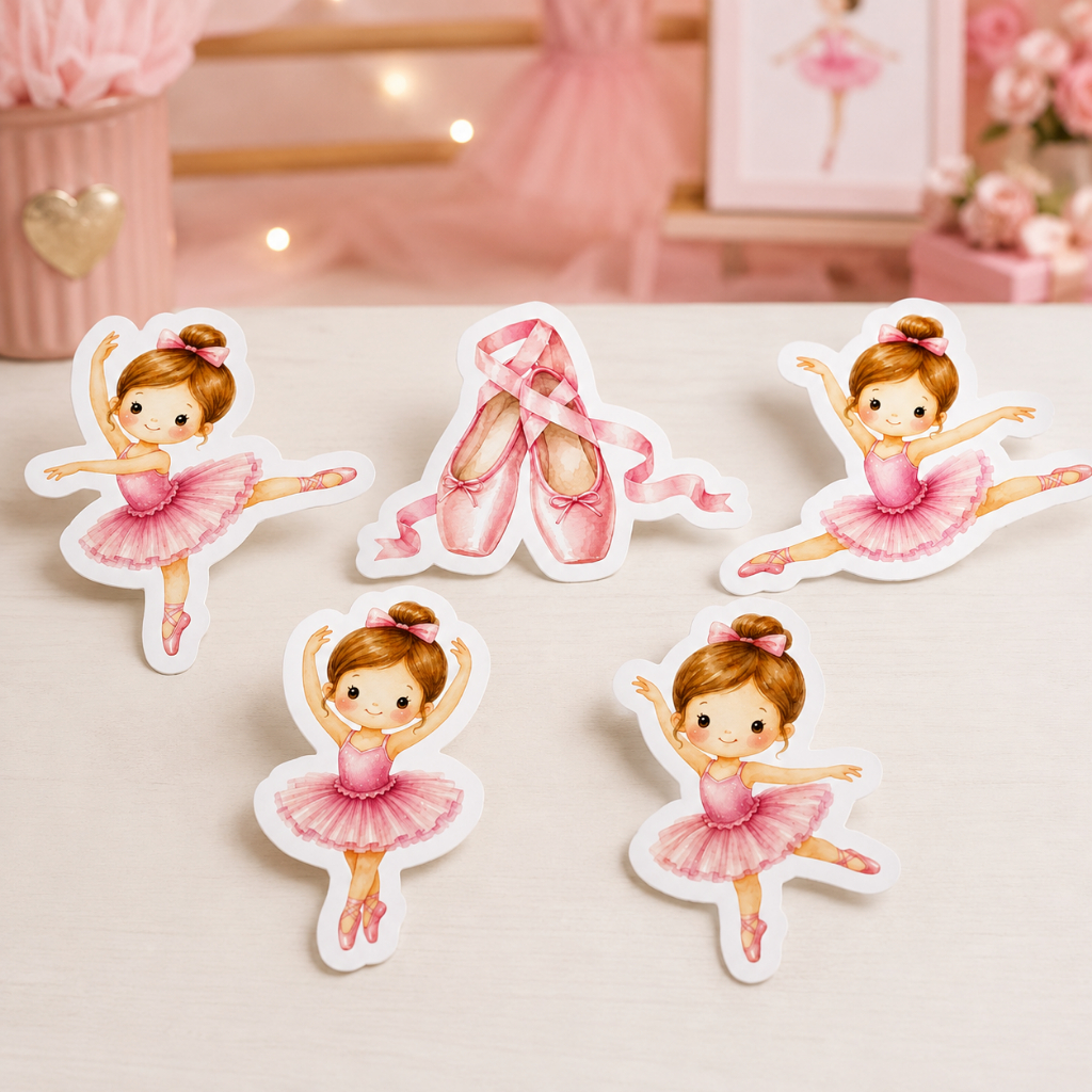 60 Mini Apliques Bailarina para Festa Infantil Lembrancinhas Aniversário