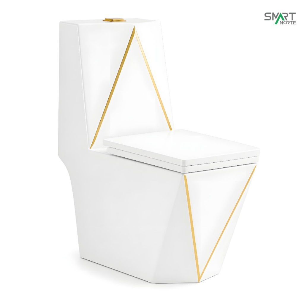 Vaso Sanitário Acoplado Monobloco Imperial Diamond Gold