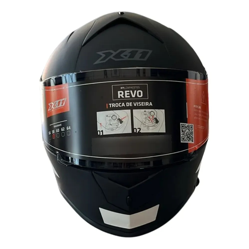 Capacete All Black X11 Preto Fosco Revo Pro EDITION Com Óculos Solar + Viseira Fumê · foto 2