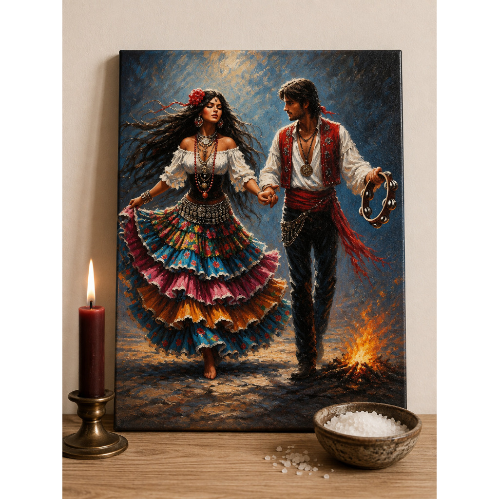 Quadro Casal Cigano Envio Imediato Placa Decorativa MDF