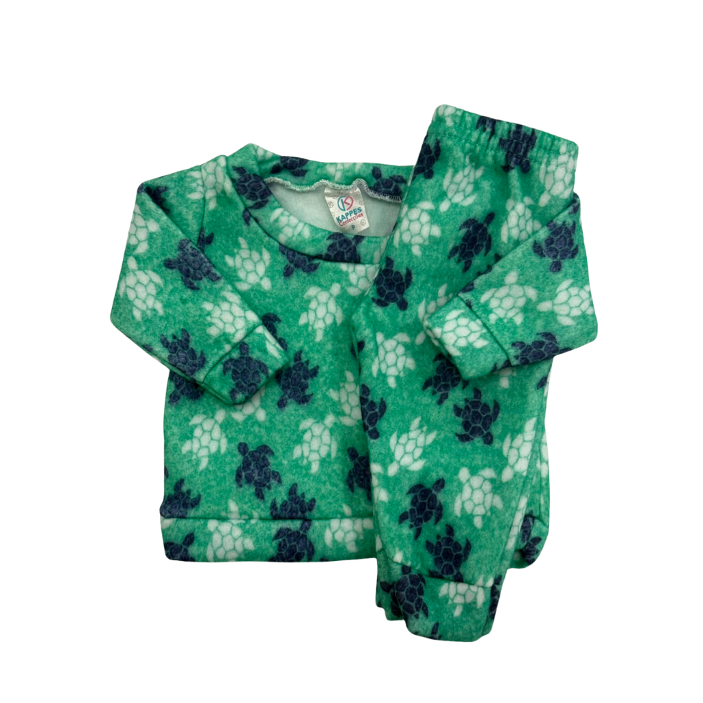 Conjunto Infantil Soft Tartaruga Unissex Quentinho e Confortável Tamanhos P, M e G