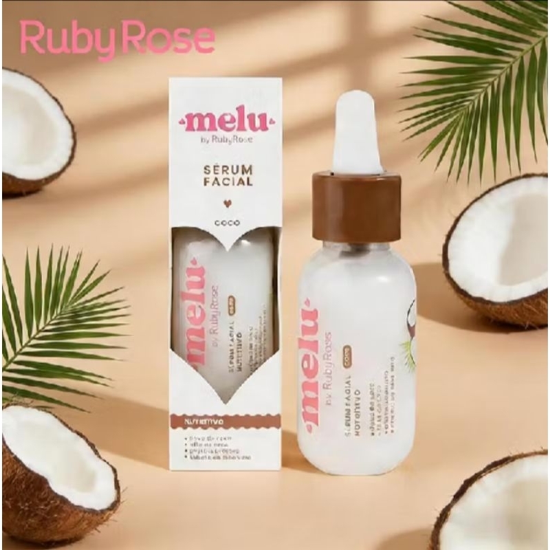 Sérum Facial Melu by Ruby Rose - Hidratação e Nutrição Intensas, Textura Leve e Não Oleosa 30ml