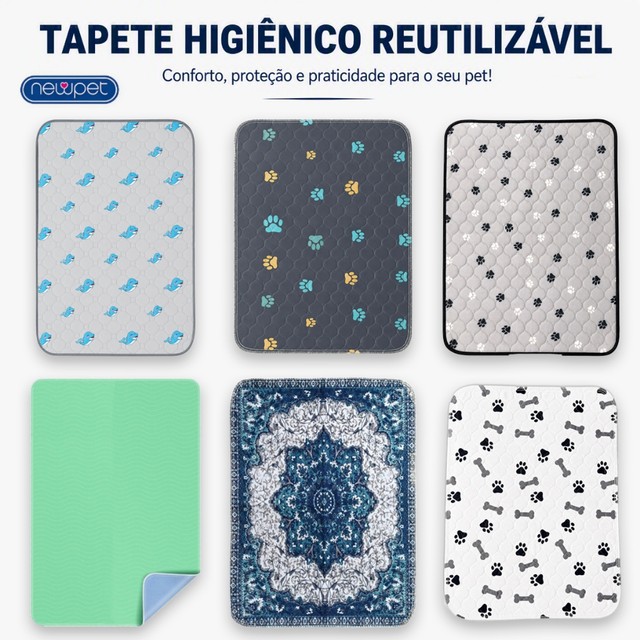 Newpet-80x60cm Washable Hygienic Mat for Dogs, Super Absorbent, Reusable