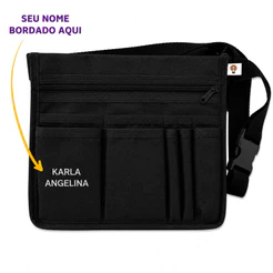 Cartucheira Pochete Com o Nome Bordado Vendedor Promotor Cerimonialista Cabeleireiro Ateliê Karla Angelina
