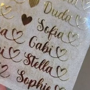 Nomes Adesivos Termocolante (FERRO DE PASSAR) Personalizado | Vinil para Roupa, Mochila e Uniforme