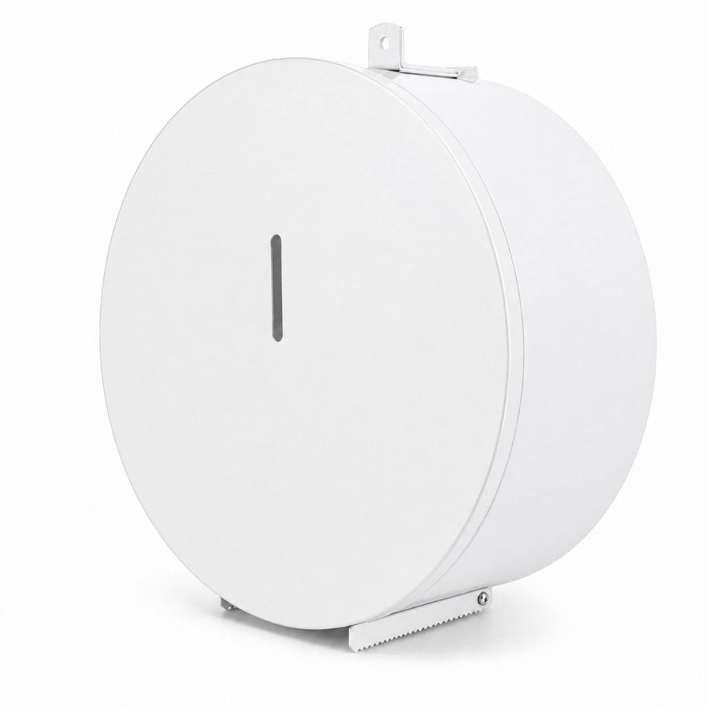 Suporte Dispenser Papel Higiênico Aço Inox, Branco E Preto 300m E 600m Allen/Cadeado — imagem 2 de 2