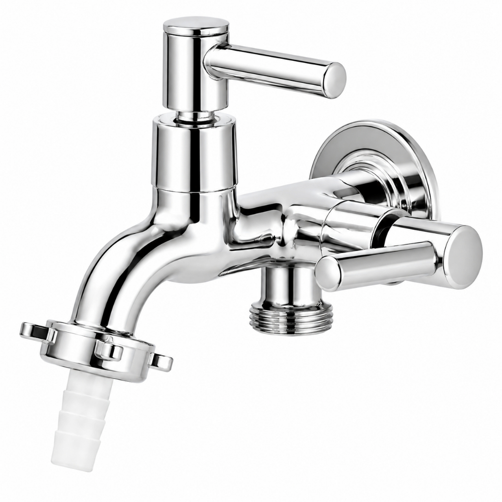 Torneira Máquina De Lavar Dupla Tanque Parede Metal Lavanderia Jardim 1/4 Volta