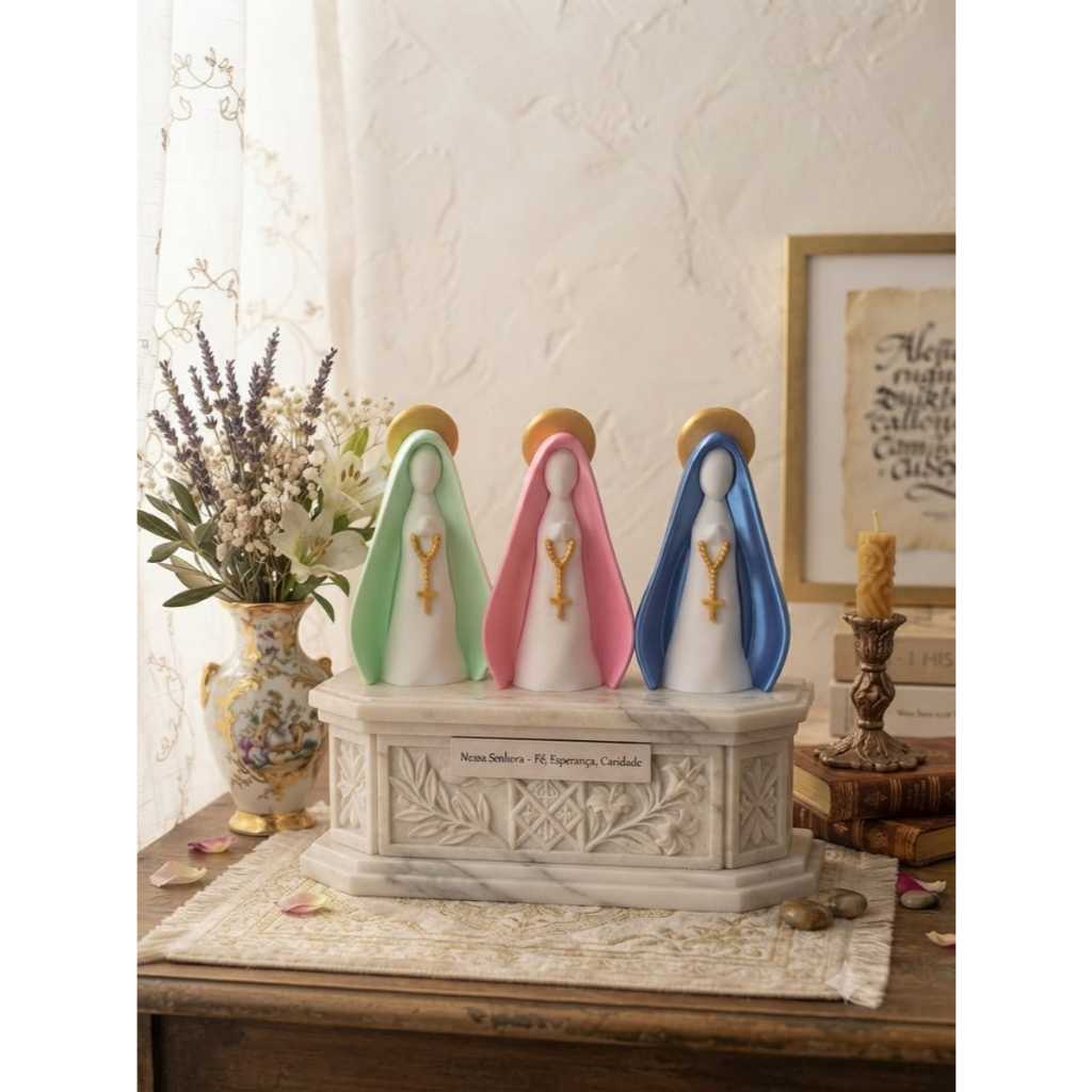 Decoração Católica, Artigos Religiosos, Imagem de Nossa Senhora, Santa 3D, Presente Religioso, Cantinho de Fé, Impressão