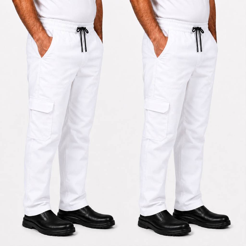 Kit 2 Calça Brim Trabalho Mecânico Uniforme Profissional Costura Dupla — imagem 2 de 2