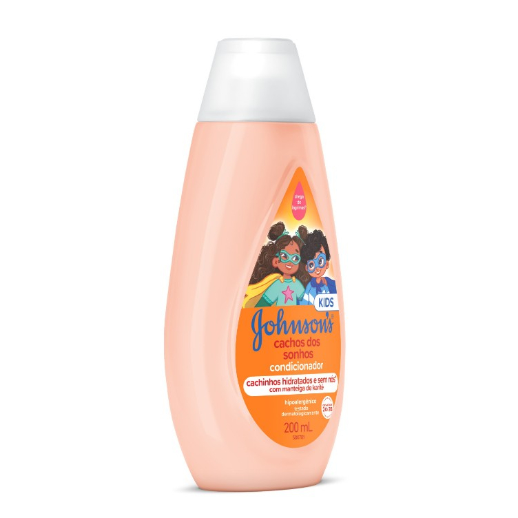 Condicionador Infantil Para Cabelos Cacheados JOHNSON'S® Cachos Dos Sonhos, 200mL — imagem 2 de 2