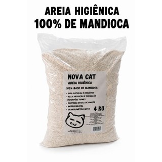 Kit 2 Pacotes De Areia Higiênica 100% biodegradável para gatos nova cat