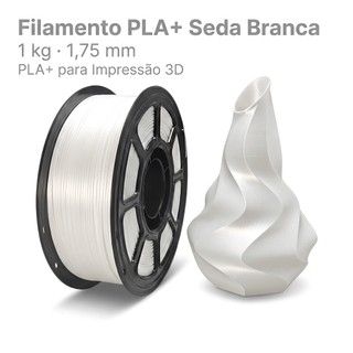 Filamento PLA+ Silk 1KG 1,75mm Premium para Impressora 3D FDM Bambu Lab Creality Brilhante Alta Precisão