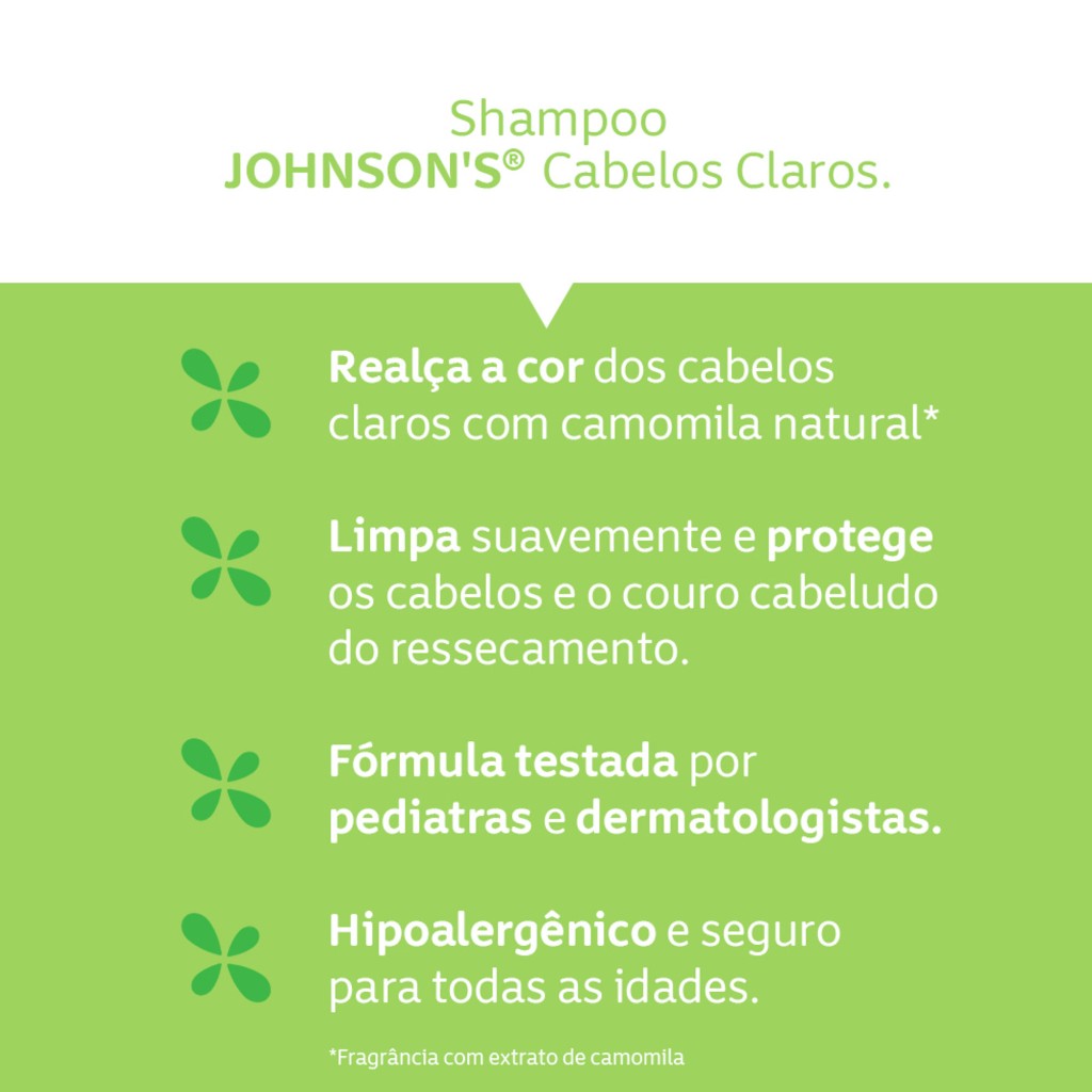 Condicionador Para Bebê JOHNSON'S® Baby Para Cabelos Claros, 200mL — imagem 2 de 2