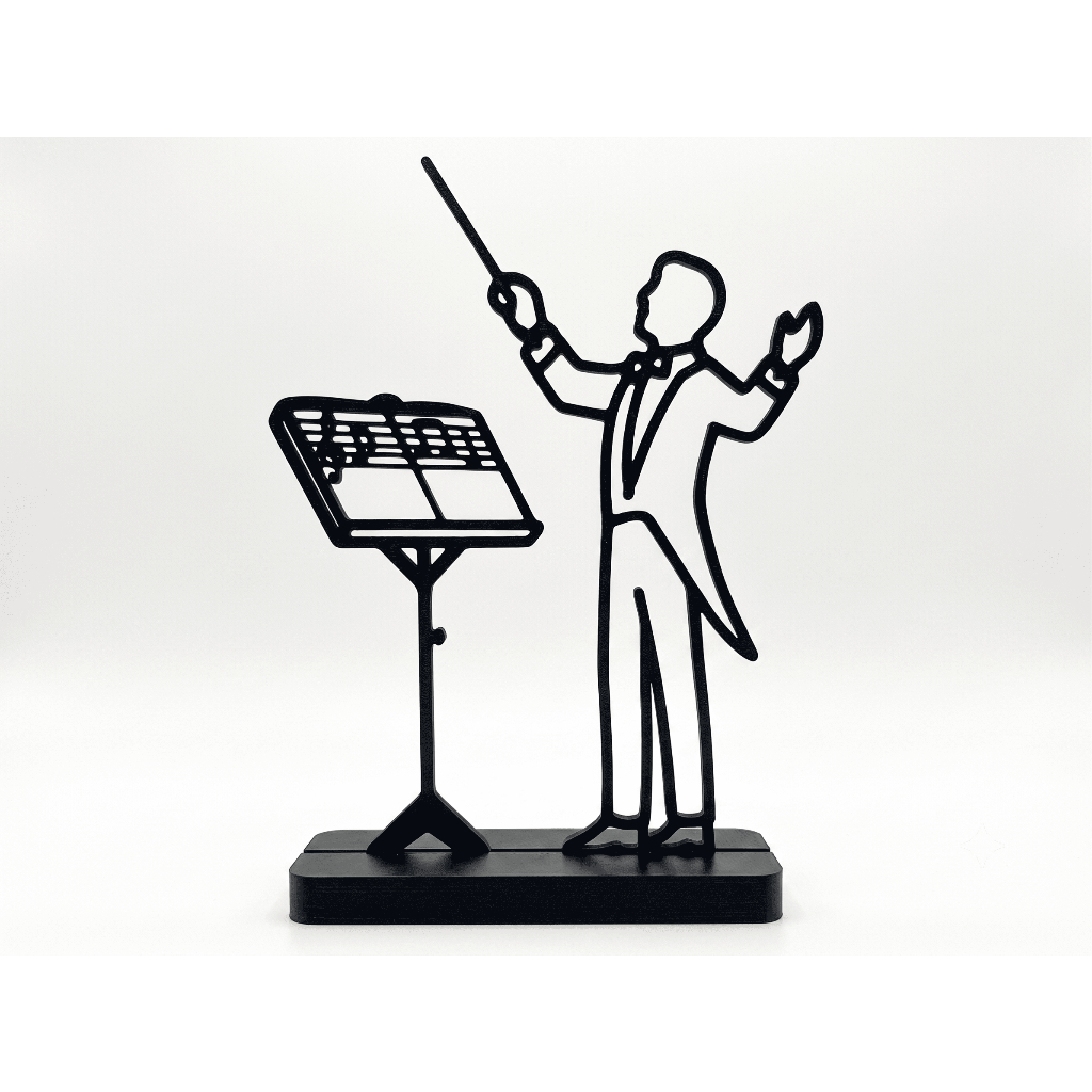 Escultura Decorativa Músico Mestro Encarregado de orquestra Item Decorativo para Amantes da Música Professores