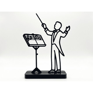 Escultura Decorativa Músico Mestro Encarregado de orquestra Item Decorativo para Amantes da Música Professores