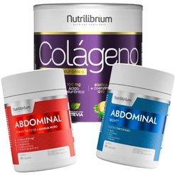 Kit Colágeno Verisol Ácido Hialurônico + Kit Abdominal Dia e Noite Nutrilibrium
