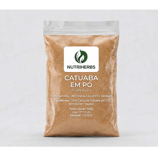 Catuaba em Pó Premium 100% Pura e Natural - 200g a 1Kg
