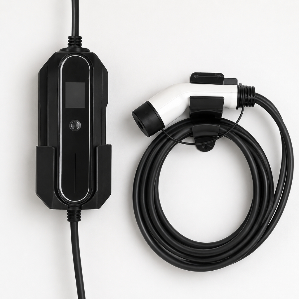 Kit Suporte para Carregador de Carro Elétrico EV Tipo 2 Organizador de Cabo e Módulo