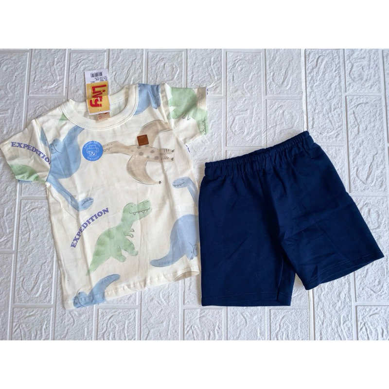 🦕 Conjunto Infantil Menino Dinossauro – Camiseta + Bermuda