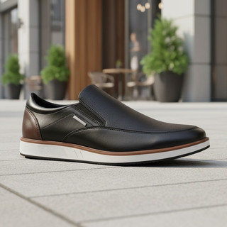 Sapato Social Casual Masculino Oxford Sem cadarço Elastico Para Homens Promoção Sapato Empresarial