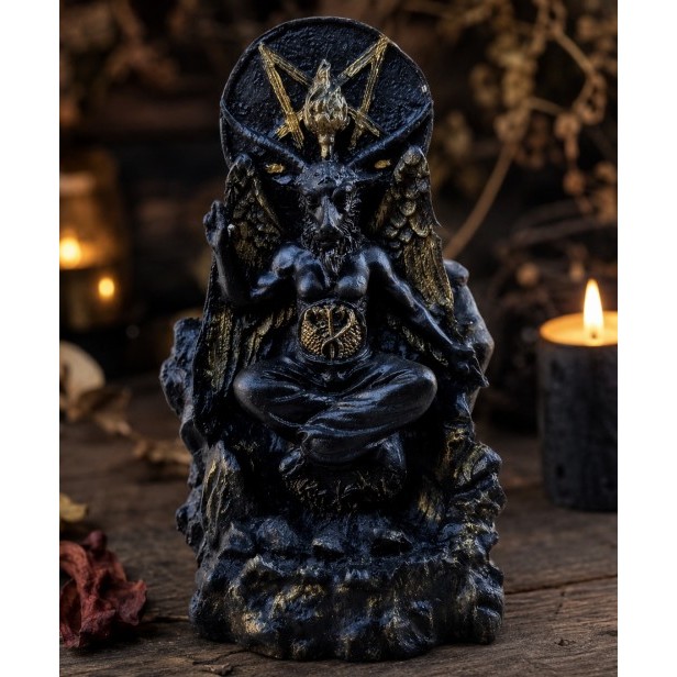 Imagem Incensário Cascata Estátua Mística 18cm – Porta Incenso Decorativo Ocultismo