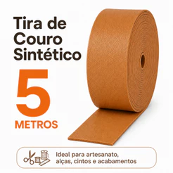 Tira de Couro Sintético Montana 5 Metros Multiuso para Artesanato Alças de Bolsas Cintos e Acabamentos**