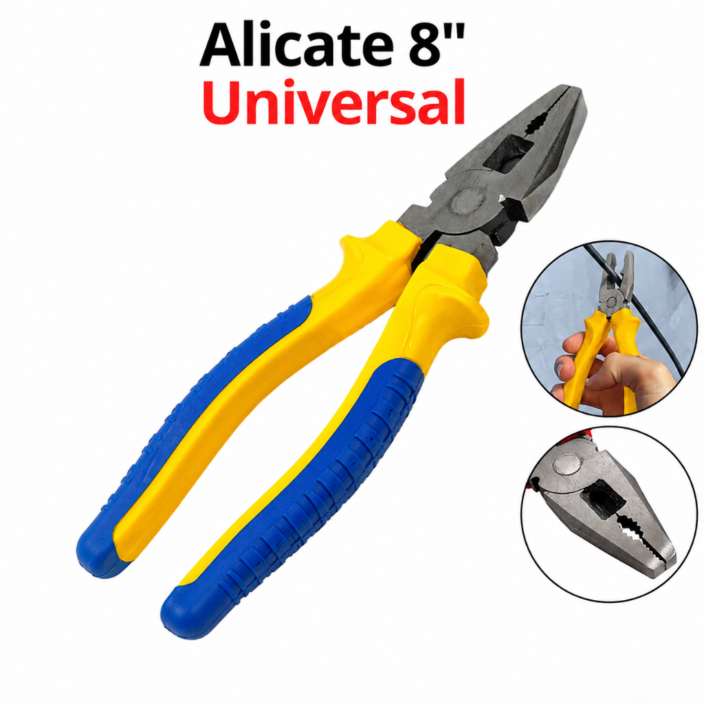 Alicate Universal Multiuso 8" Cabo isolado Grande